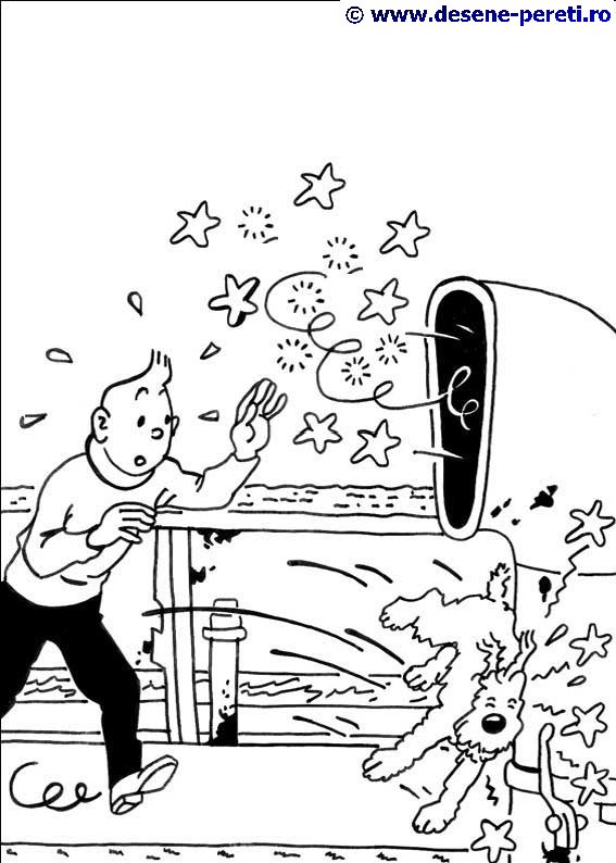 tin-tin desene colorat